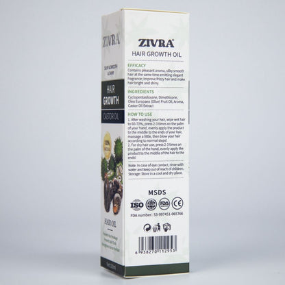 ZIVRA Castor Oil for Hair Growth 100ml