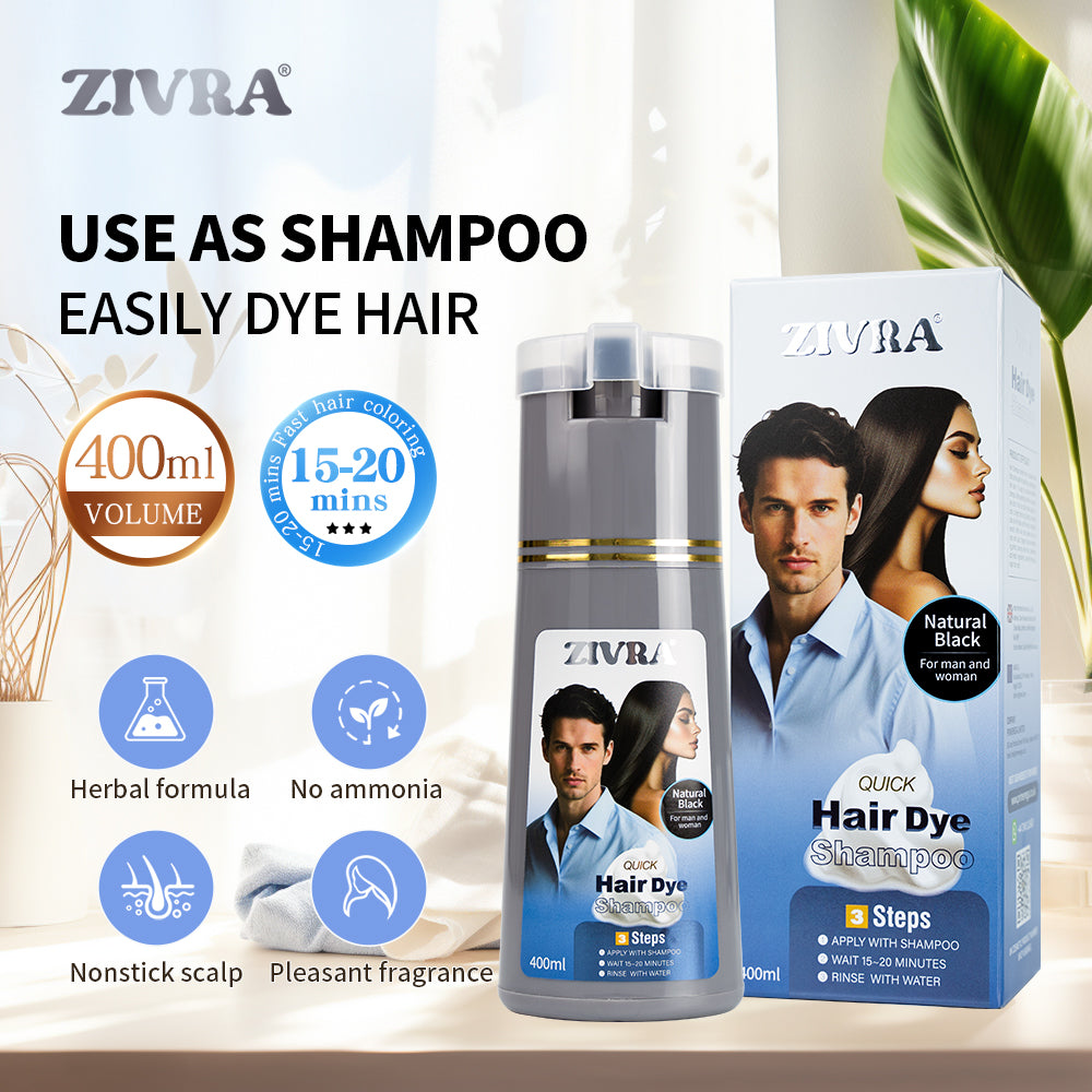 ZIVRA Hair Dye Shampoo – Quick, Easy & Lasting Colour
